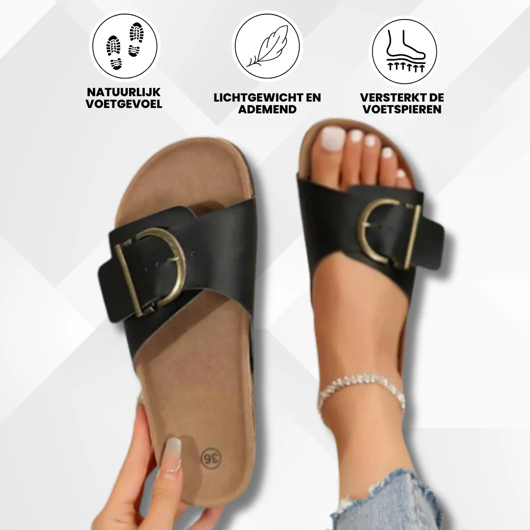 OrthoGrace - Pijnsverlichtende Kurk Sandalen Met Bandjesontwerp