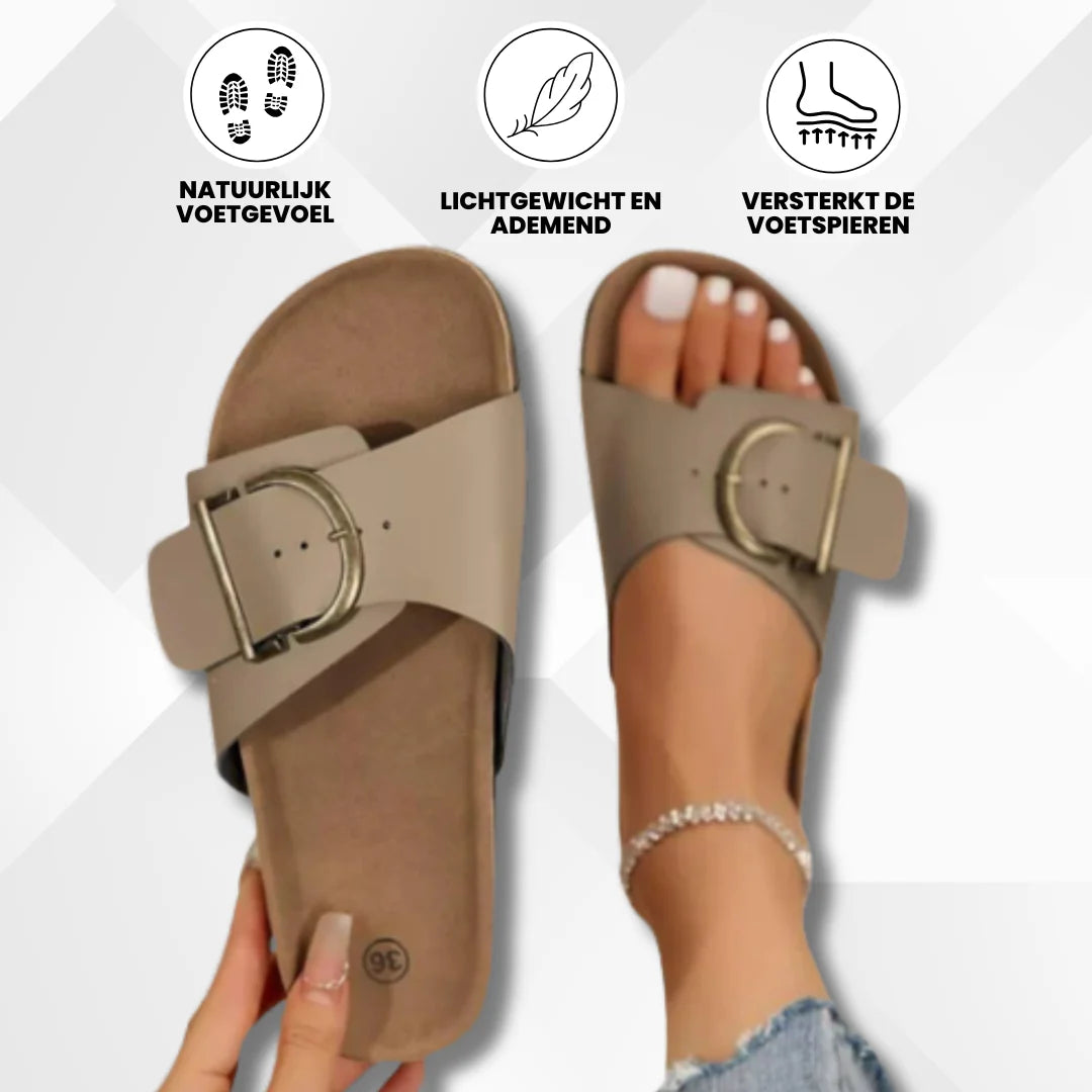 OrthoGrace - Pijnsverlichtende Kurk Sandalen Met Bandjesontwerp